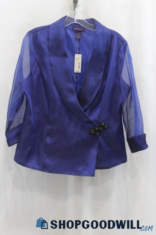 NWT Metaphor Women's Blue Button Blazer  SZ L