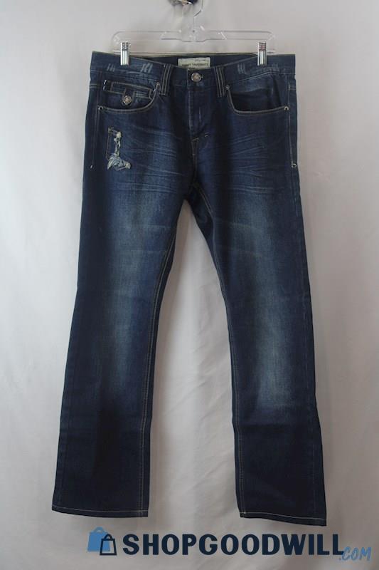 Jimmy Taverniti Men's Weathered Blue Straight Jeans sz 31