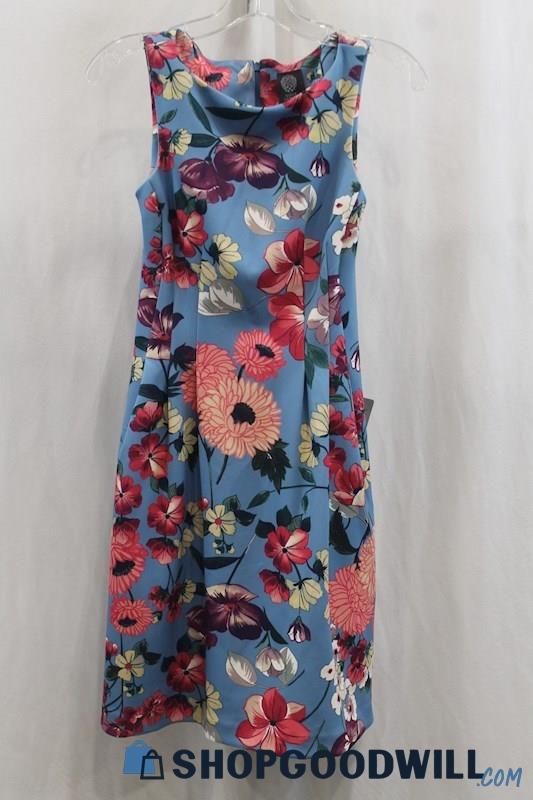 Vince Camuto Women's Black Multicolor Floral Print Tank Dress SZ 0