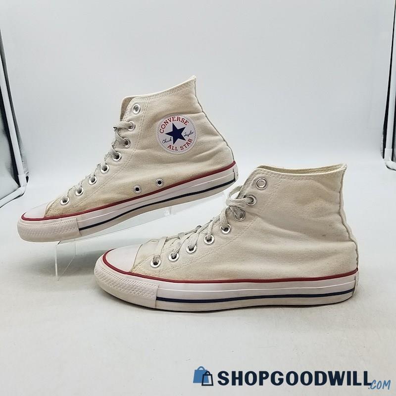 Converse Women's Chuck Taylor All Star High White Canvas Sneakers Sz 7.5