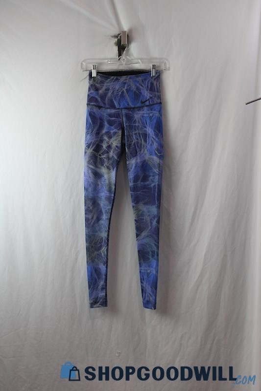 Nike Women's Blue Pattern Ankle Legging SZ XS