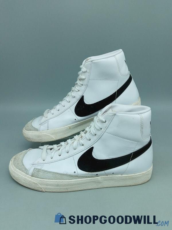 Nike Men's Blazer Mid '77 Vintage 'White Black' Athletic Sneakers SZ 8.5