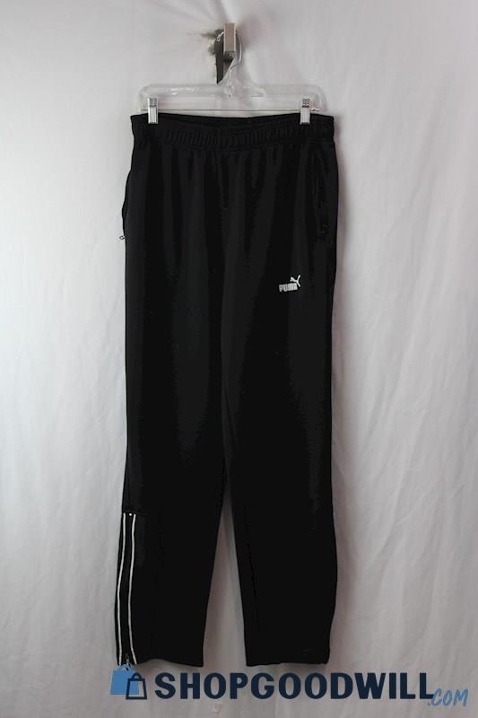 Puma Men's Black Pull on Ankle Zip Track Pant SZ XL