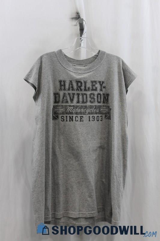 Harley-Davidson Womens Heather Gray Graphic Tee Sz XL