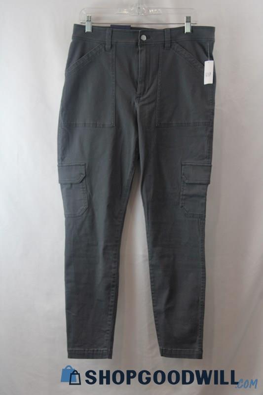 NWT GAP Women's Gray Soft Knit Slim Fit Cargo Pants sz 14