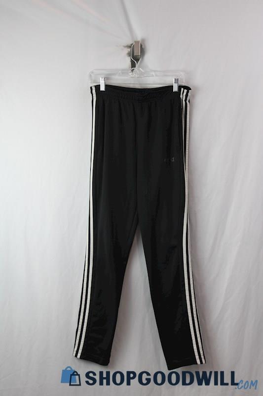 Adidas Women's Black Athletic White Striped Track Pant SZ M