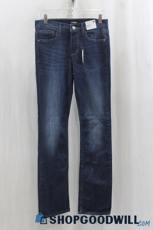 NWT Express Women's Blue Wash Barley Bootcut Jean SZ 6