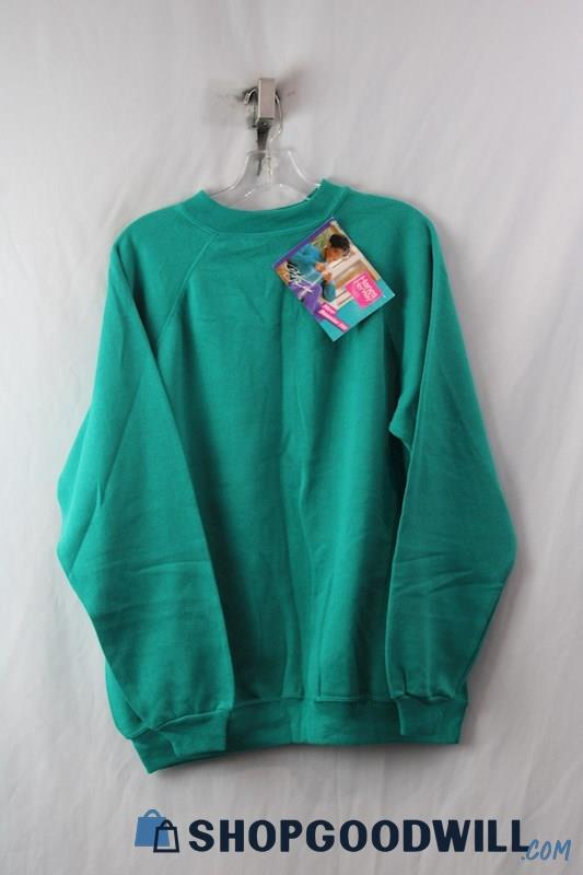 NWT Hanes Her Way Women's VTG '92 Jade Green Crewneck Loose Fit Sweatshirt SZ XL