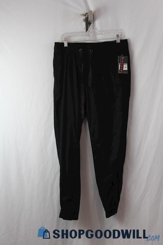 NWT Galaxy Men's Black Twill Pull on Cinch Ankle Jogger Pant SZ M