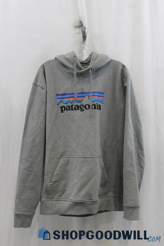 Patagonia Mens Heather Charcoal Graphic Hoodie Sz XL