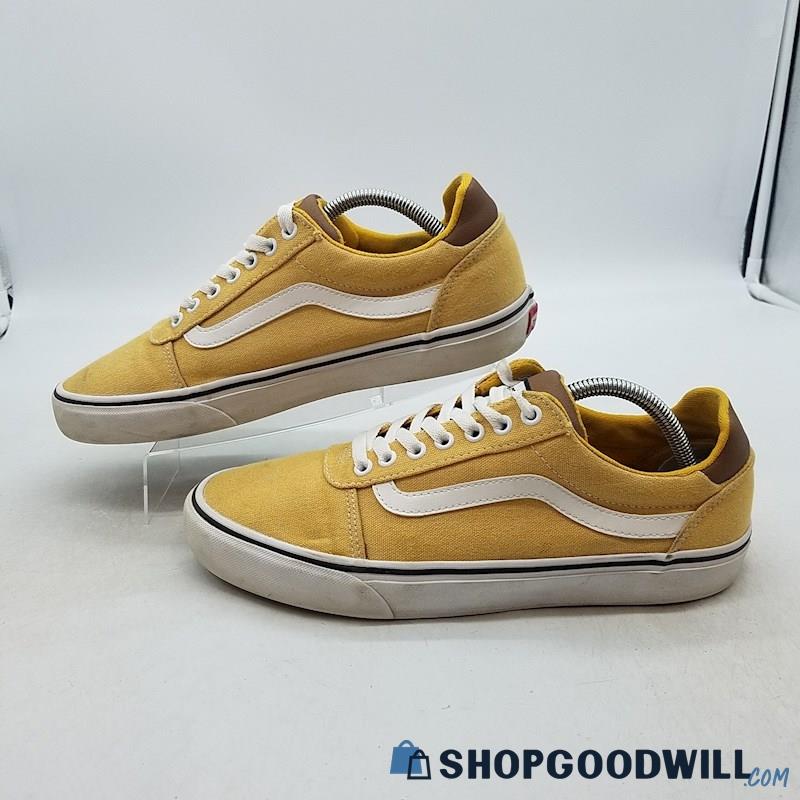 Vans Men's Old Skool Yellow Fabric Sneakers Sz 10