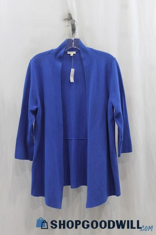 NWT Talbots Women's Blue Open Cardigan SZ PM