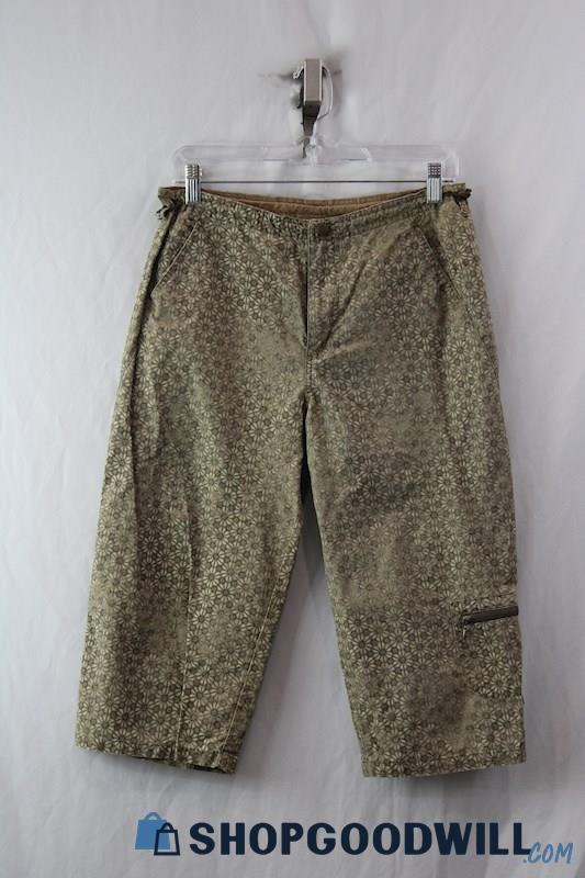 Columbia Women's Beige Floral Geo Tech Capri Pants sz S