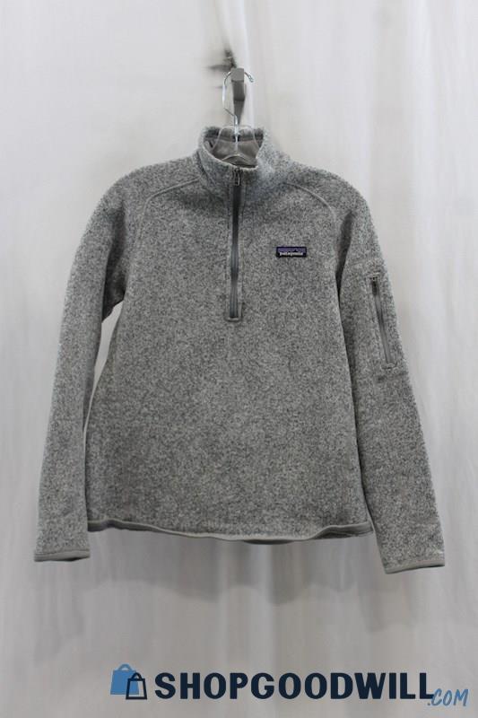 Patagonia Women's Heather Gray Half Zip Sweater SZ M