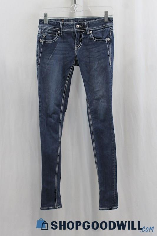 Miss Me Womens Blue Skinny Jeans Sz 26