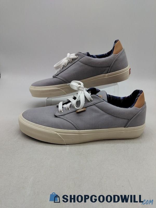 Vans Men's Gray Low Lace Up Sneakers SZ 10.5