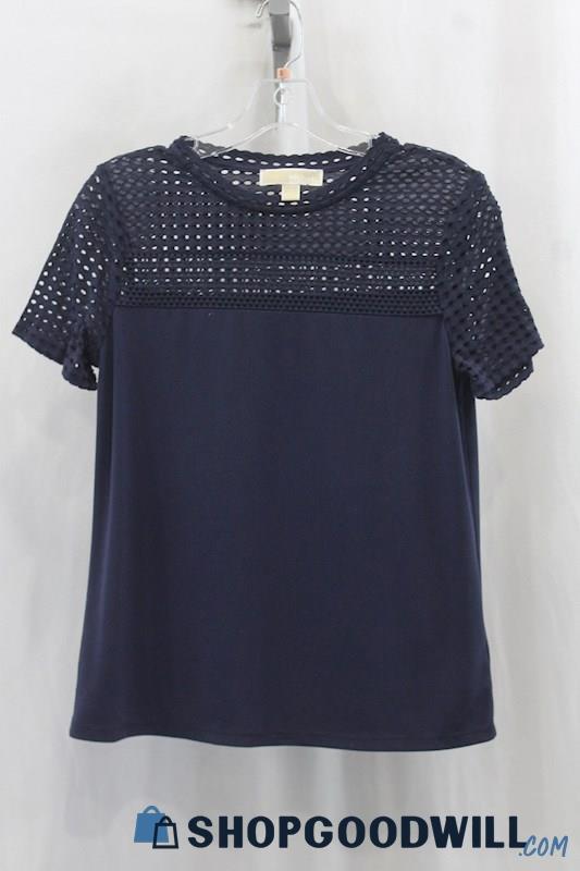 Michael Kors Women's Midnight Navy Blouse SZ S