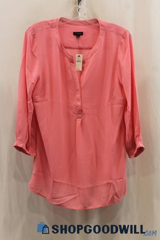 NWT Talbots Women's Pink Sheer Blouse SZ M