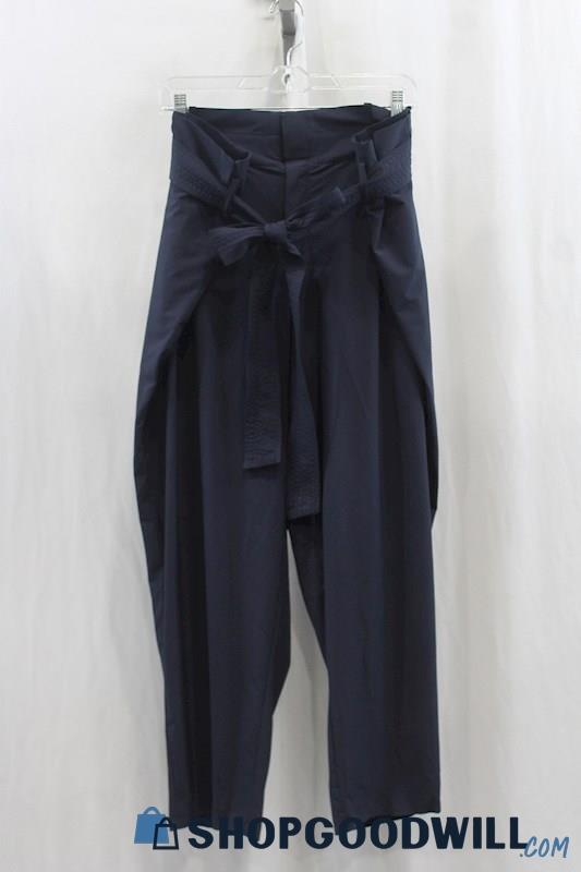 Athleta Womens Navy Belted Paperbag Pants Sz 22