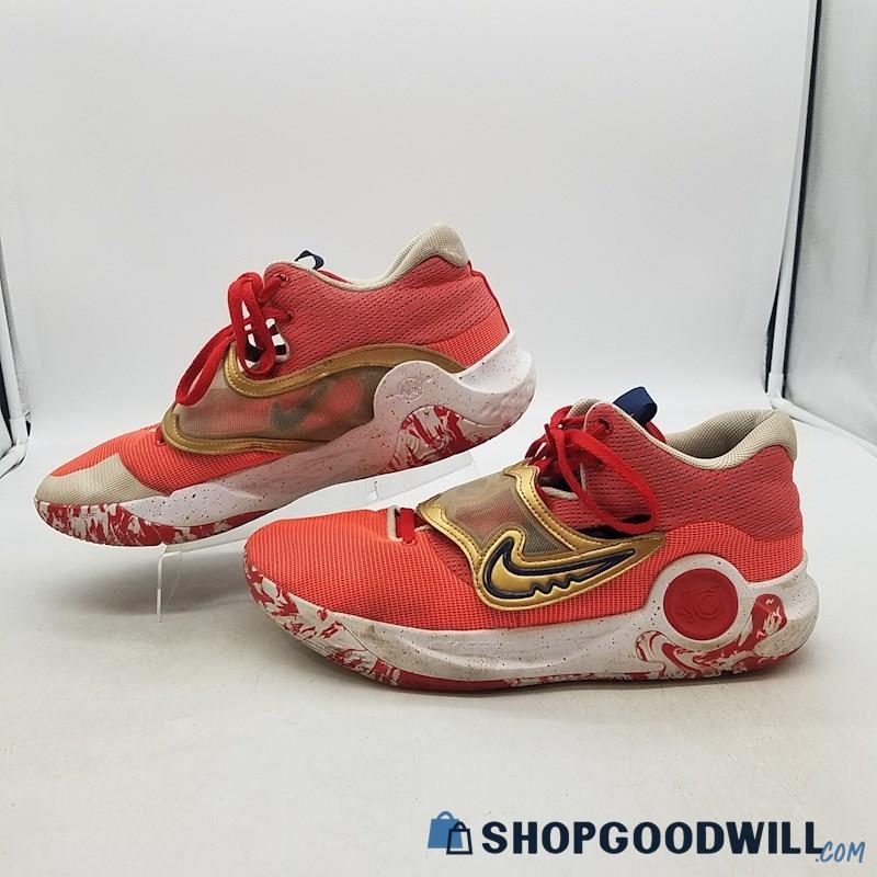 Nike Men's KD Trey 5 X University Red/Gold Synthetic Sneakers Sz 15