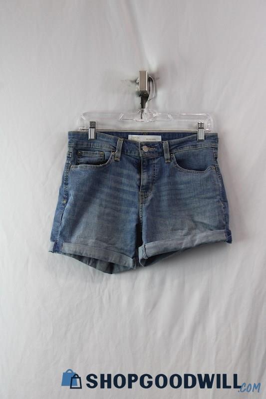 Levi's Women's Light Blue Cuffed Denim Short SZ 6/28