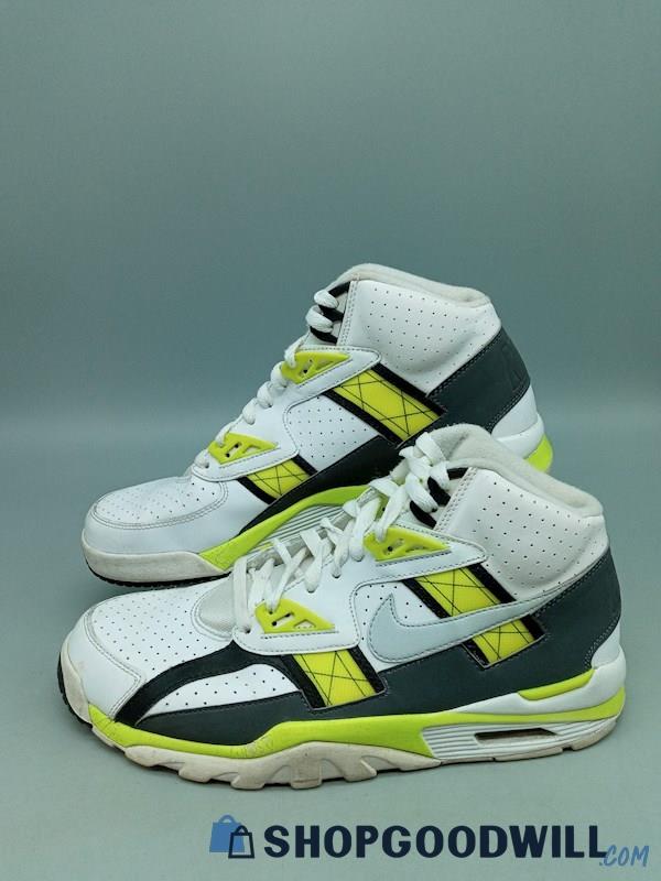 Nike Men's Air Trainer SC High 'White Volt' Athletic Sneakers SZ 10.5