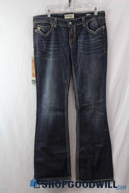 NWT Mek Dnm Women's Dark Wash Blue Bootcut Jeans sz 31x34