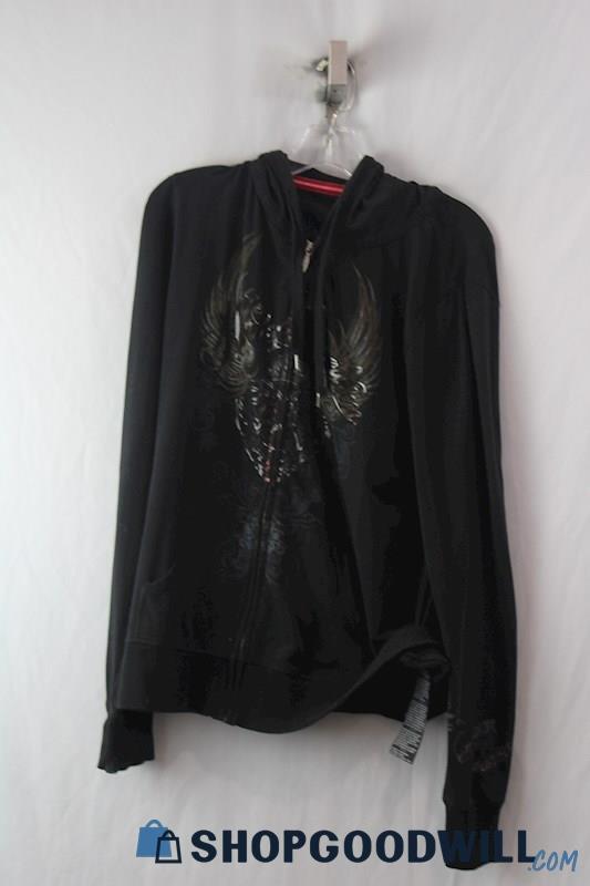 Harley-Davidson Woman's Black Full Zip Sweater sz XL