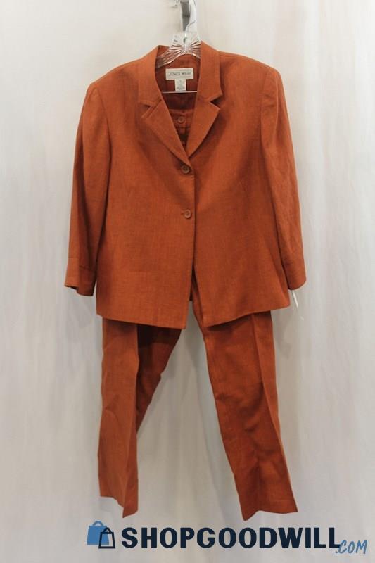 NWT Jones Wear Women's Heather Orange Blazer/Dress Pant SZ 12/10