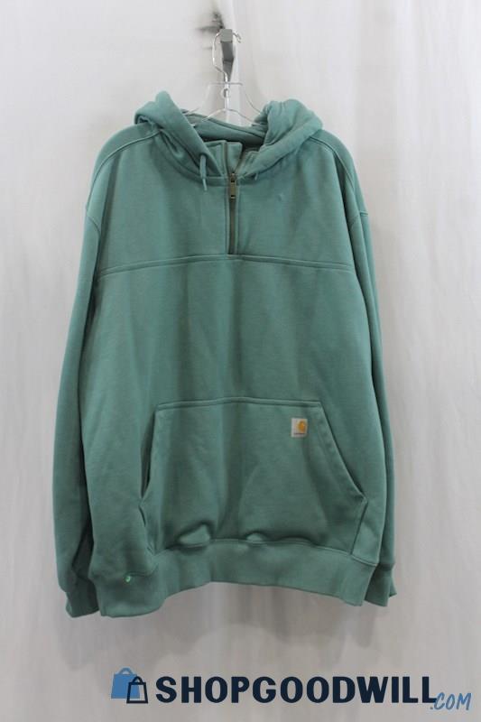 Carhartt Men'sGreen Pullover Hoodie SZ 2XL