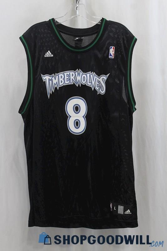 NWT NBA MN Timberwolves #8 GOMES Mens Black Jersey Sz L