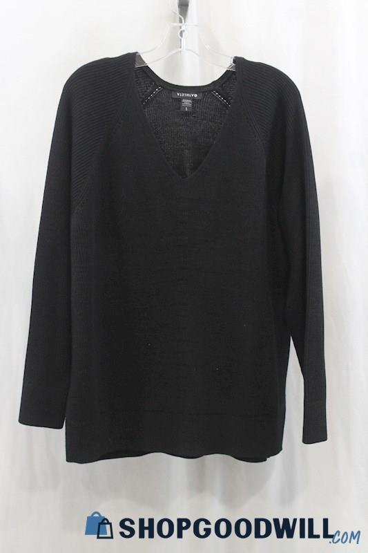 Athleta Women's Black Knit Pullover Sweater SZ L