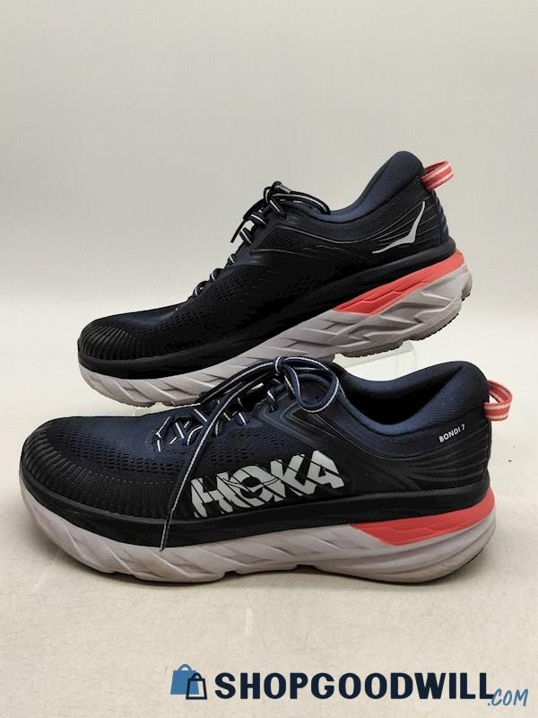 HOKA ONE ONE Bondi 7 Women's Navy Blue Running Shoes SZ 9.5