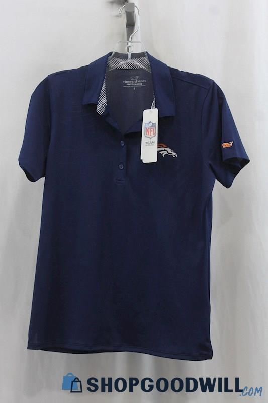 NWT NFL Men's Navy Denver Broncos Polo Shirt SZ S