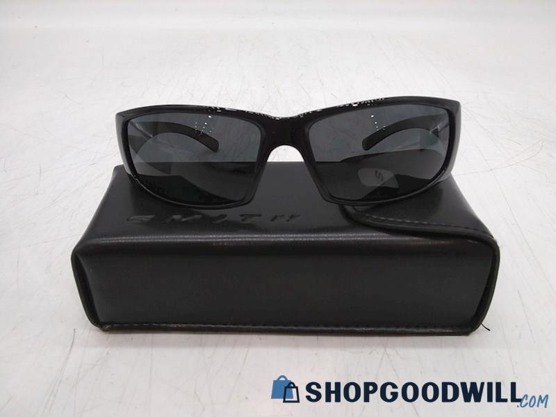 Smith Men's Black Plastic Wrap Around Frame Sunglasses 