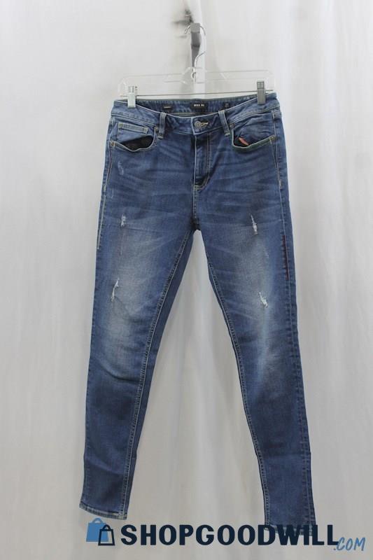 Miss Me Womens Blue Washed Skinny Jeans Sz 30