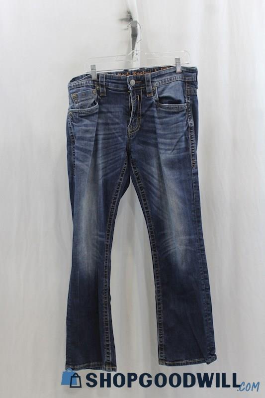 Rock Revival Womens Dark Blue Washed Bootcut Jeans Sz 34