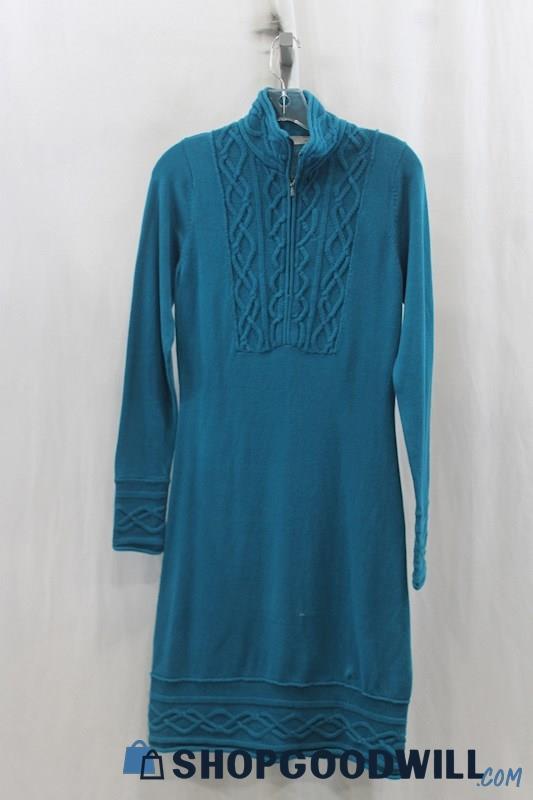 Athleta Womens Teal Sweater Dress Sz S