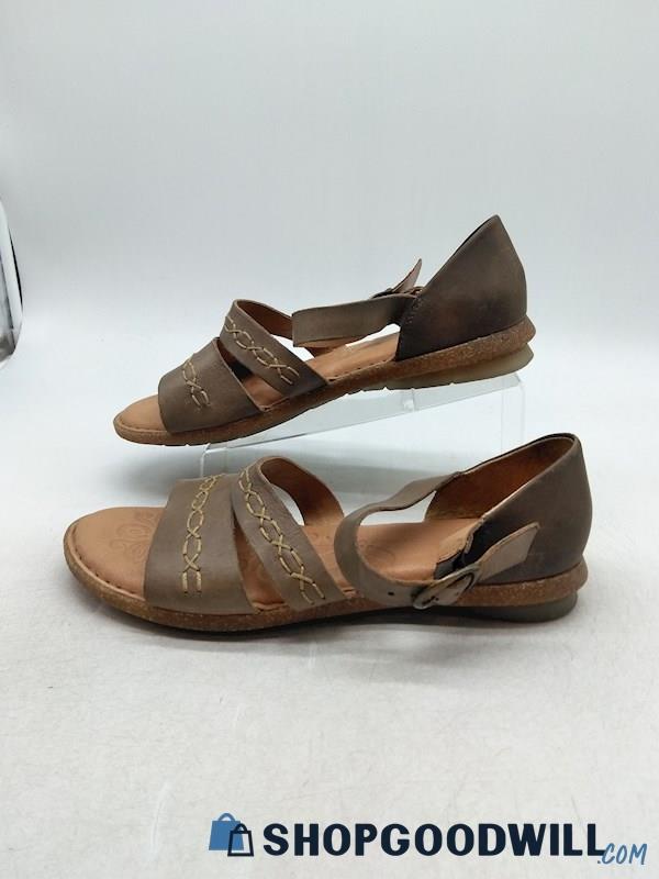 Born Women's Taupe Ankle Strap Sandal SZ 11