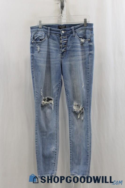 Judy Blue Womens Light Blue Washed Skinny Jeans Sz 7