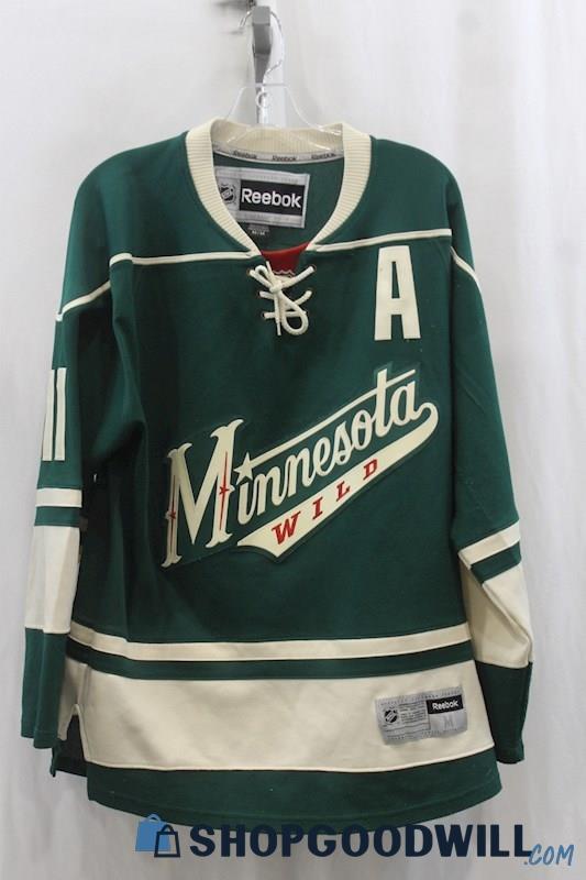 NHL Men's Green/White Minnesota Wilds Parise #11 Hockey Jersey SZ M