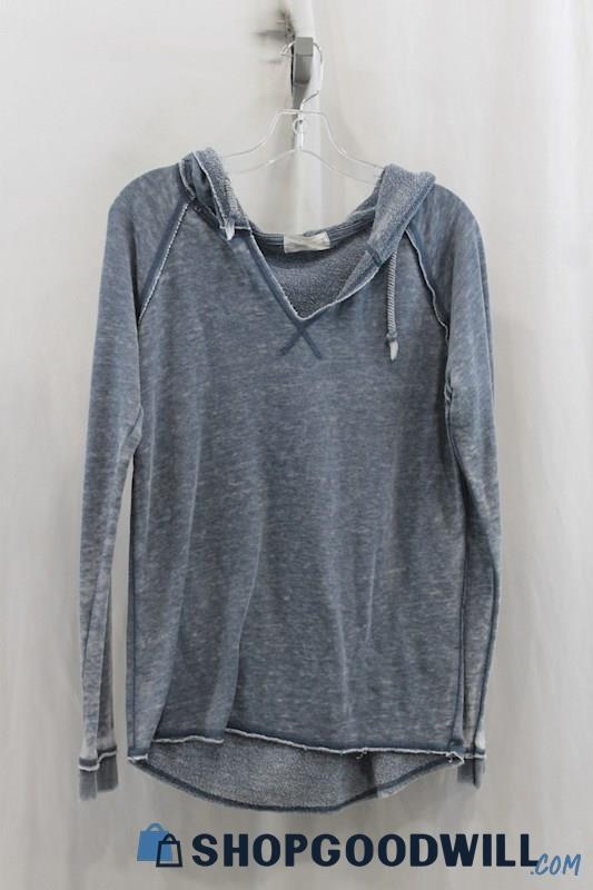 Ocean Drive Womens Heather Blue Light Weight Hoodie Sz S