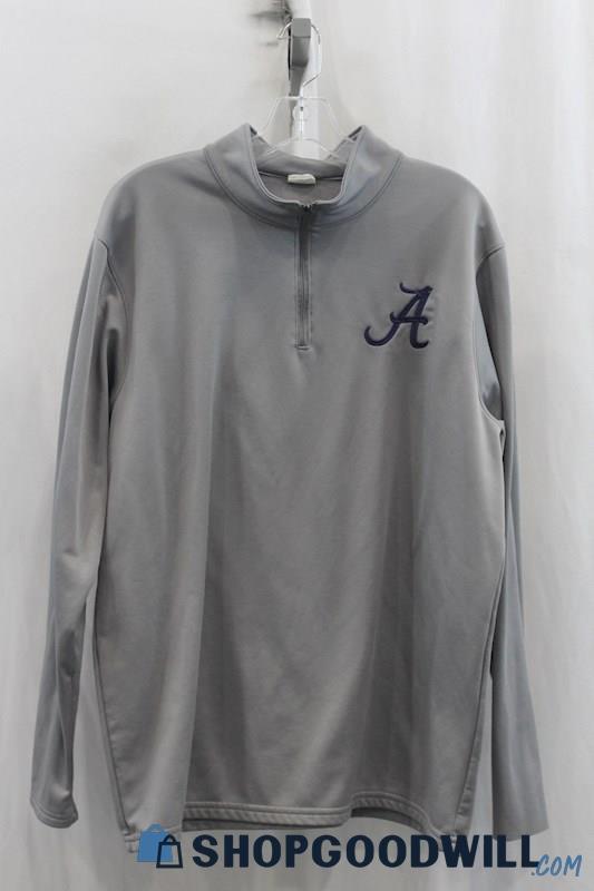 Augusta Mens Dark Gray 1/4 Zip Sweater Sz L