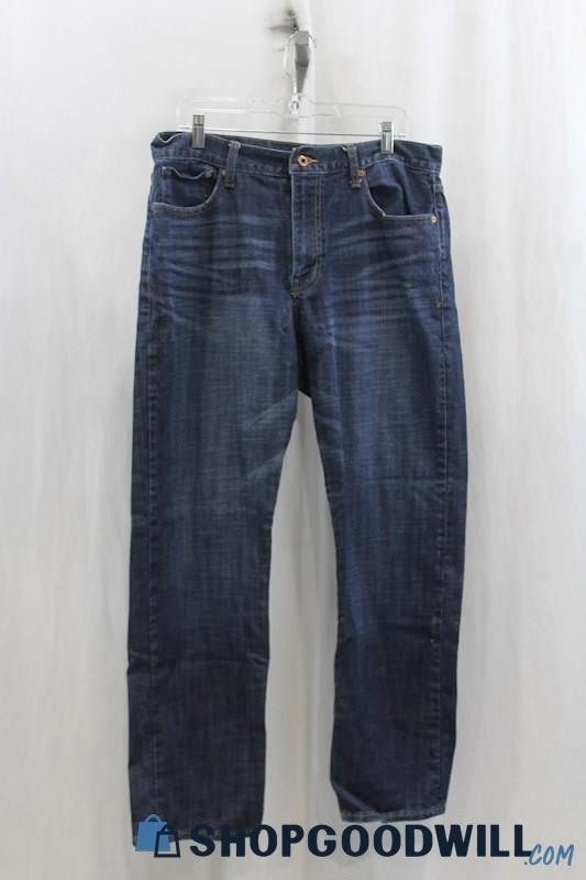 Lucky Brand Mens Dark Blue Straight Leg Jeans Sz 36x32