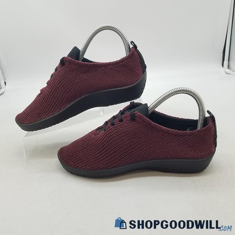 Arcopedico Women's LS Burgundy Fabric Casual Shoes Sz 5-5.5 Eu 36