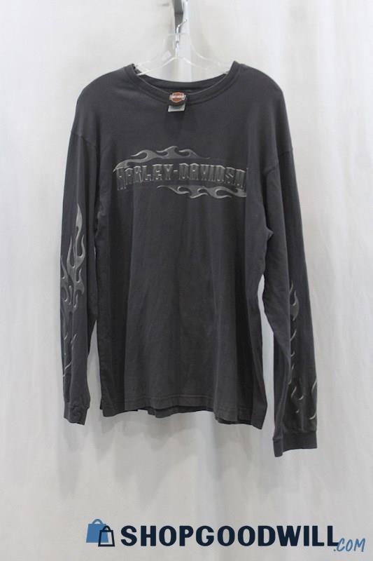 Harley-Davidson Men's Gray Long-Sleeve Shirt sz L