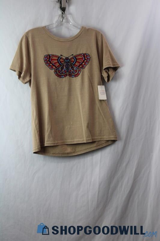 NWT Lucky Brand Woman's Brown T-Shirt sz M