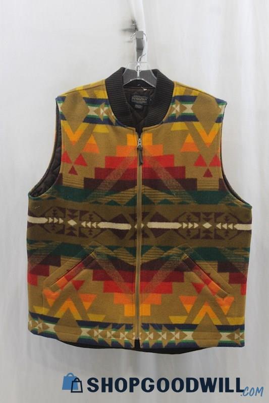 Pendleton Men's Multicolor Design Pattern Wool Vest SZ XL