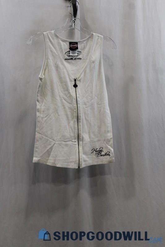 Harley-Davidson Woman's White Tank sz L