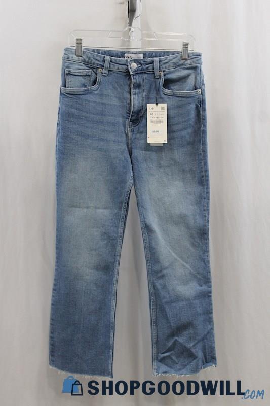 NWT Zara Women's Light Wash Straight Leg Jean SZ 8